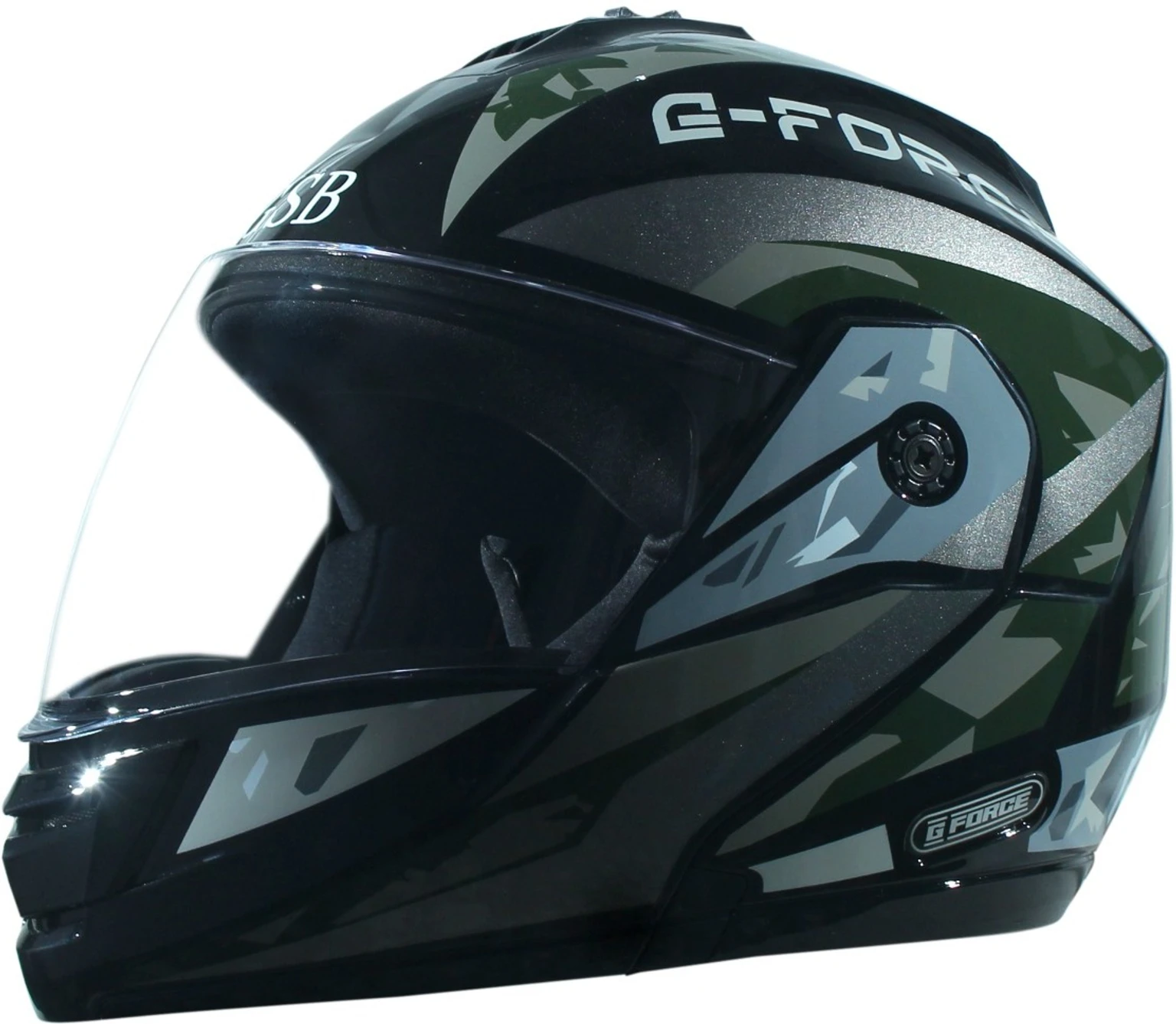 G- FORCE BLACK (GREY) Motorbike Helmet (Black, Grey)